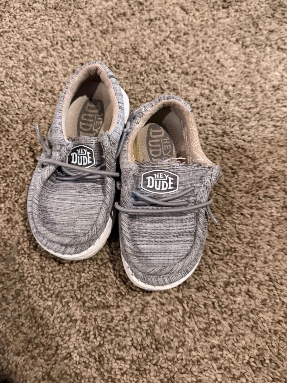 Hey Dude Kids Slip-On Sneakers in Light Gray